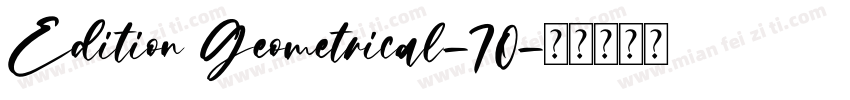 Edition Geometrical-70字体转换
